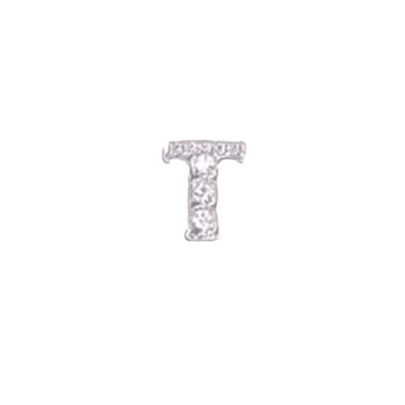 Origami Owl Silver Crystal Covered  Letter T - Picture 1 of 1